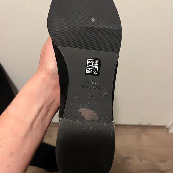 Stuart Weitzman Women's Boots Size 7.5 Black Suede Over the Knee 5050 Boot - Picture 6 of 7